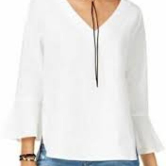 Seven Sisters Juniors' Ruffle-Sleeve Top NWT - Picture 1 of 2